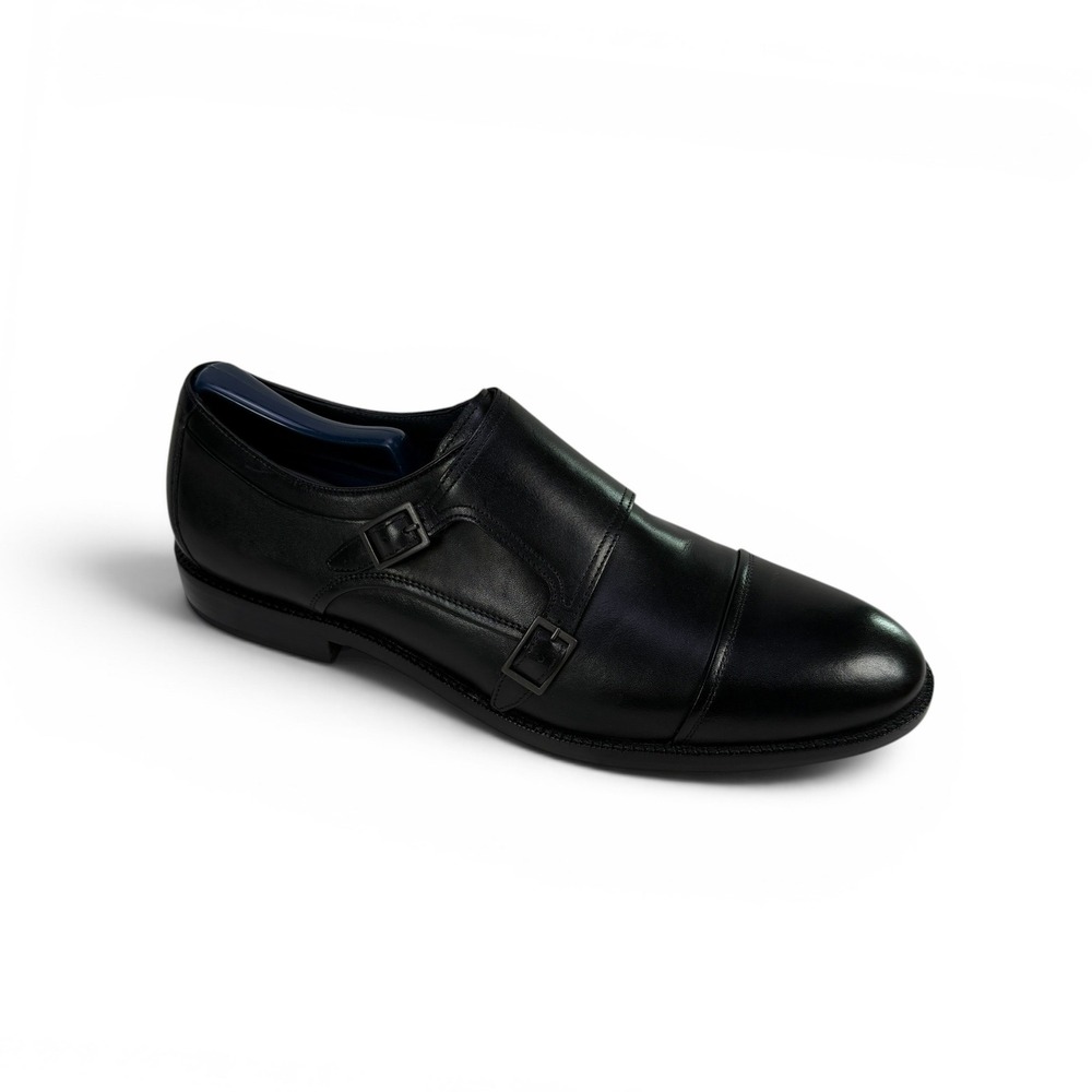 Cole Haan Harrison Double Monk Strap Mensβ 10.5 Black Leather Dress Shoes